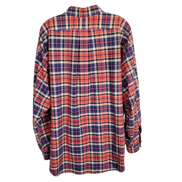 Ralph Lauren Big Shirt Mens Size XL Button Down Oxford Plaid 100% Cotton Logo - Picture 3 of 10